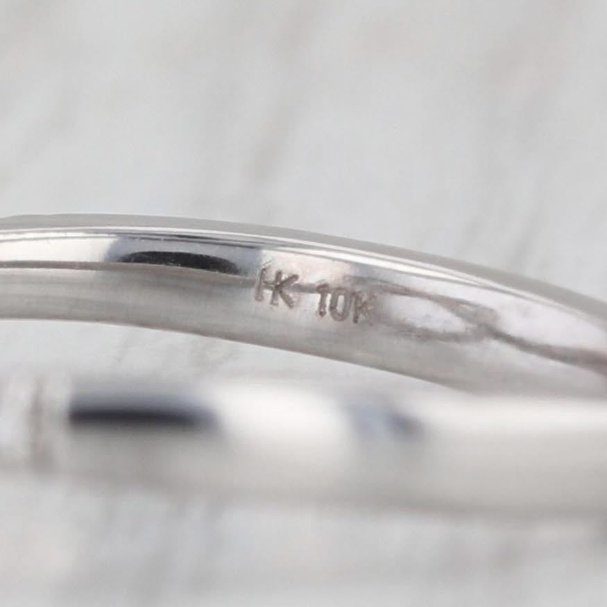 0.25ctw Diamond Preztle Knot Ring 10k White Gold Size 7.5