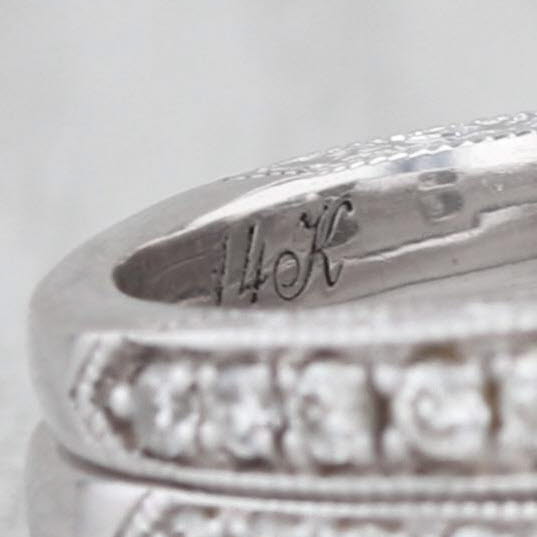 Neil Lane 1.55ctw Diamond Engagement Ring Wedding Band Bridal Set 14k White Gold