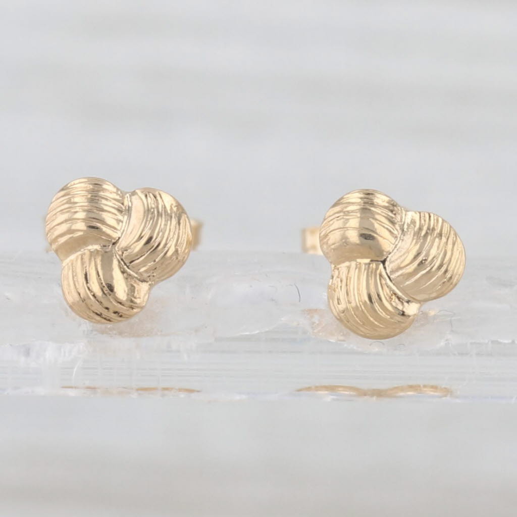 Knot Stud Earrings 18k Yellow Gold Small Studs