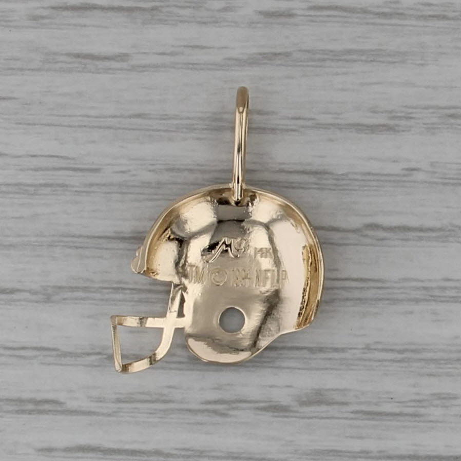 Greenbay Packers Helmet Pendant 14k Yellow Gold NFL Football Souvenir