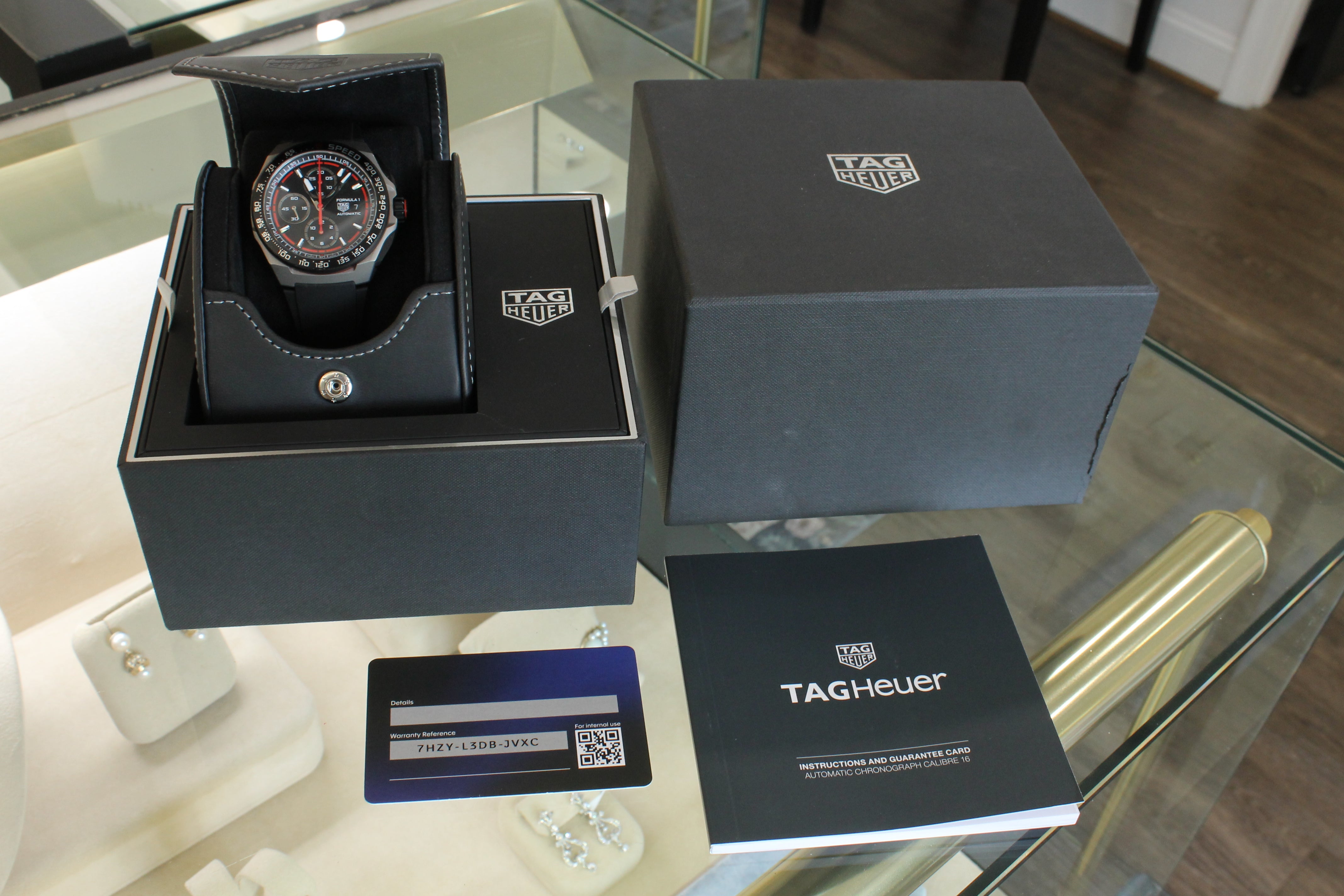 Tag Heuer Formula 1 Titanium 44mm Automatic Chronograph Watch Box Card CBZ2082