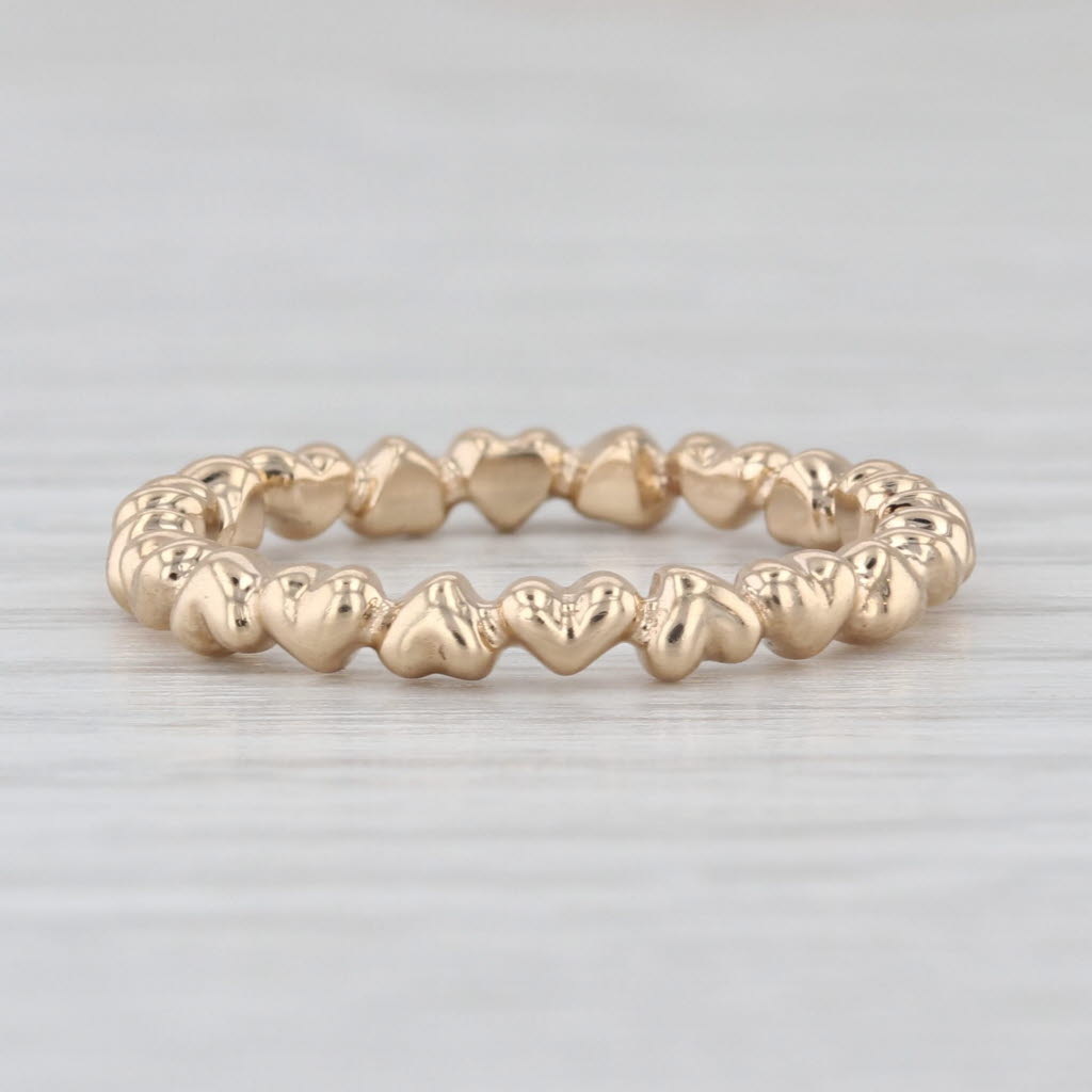 Authentic Pandora Forever Lock Stackable Ring 14k Gold Band 150160 Size 54 7