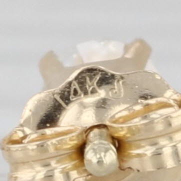 0.29ctw Round Solitaire Diamond Stud Earrings 14k Yellow Gold Studs