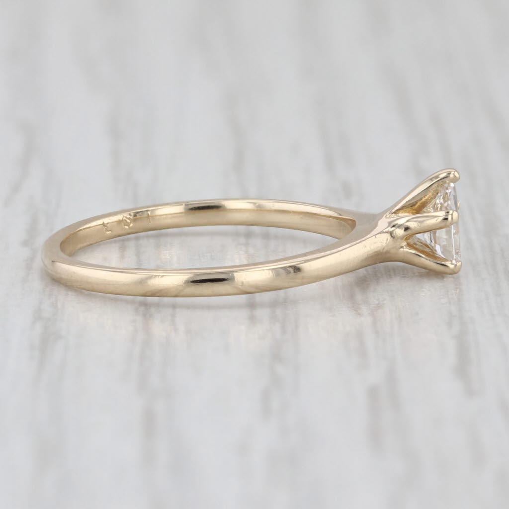 0.24ct VS2 Pear Brilliant Solitaire Engagement Ring 14k Yellow Gold Size 6.25