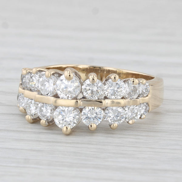 2ctw Diamond Tiered Ring 14k Yellow Gold Size 7.25 Wedding Anniversary