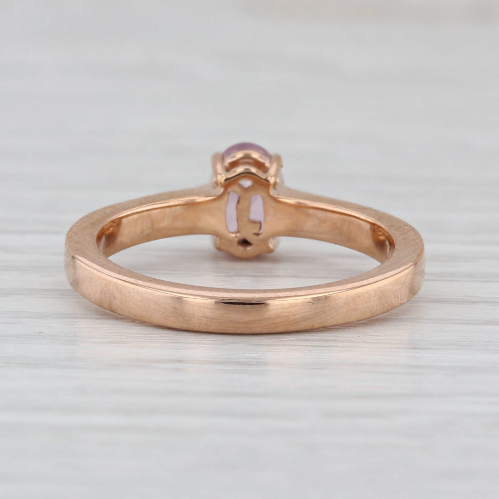 Luxoro 1ct Pink Spinel Solitaire Ring 10k Rose Gold Size 8