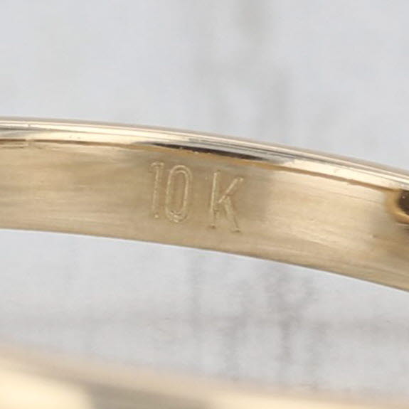 4.05ct Moissanite Solitaire Ring 10k Yellow Gold Size 7.75