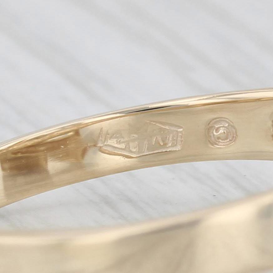 Light Gray Diamond Spinner Ring 14k Yellow Gold Statement Size 9.25