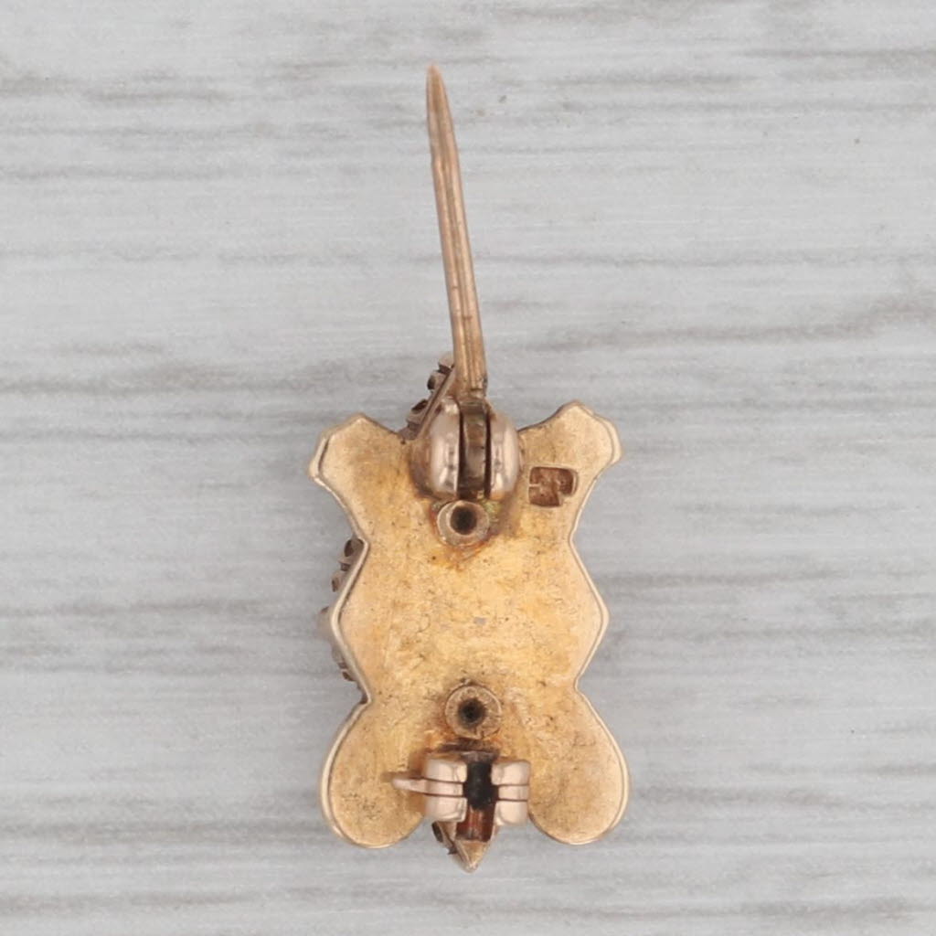 Gray Pi Kappa Alpha Vintage Sweetheart Pin 14k Gold Pearl PIKE Fraternity Badge