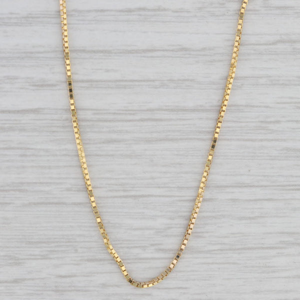 24" Box Chain Necklace 14k Yellow Gold 1.1mm