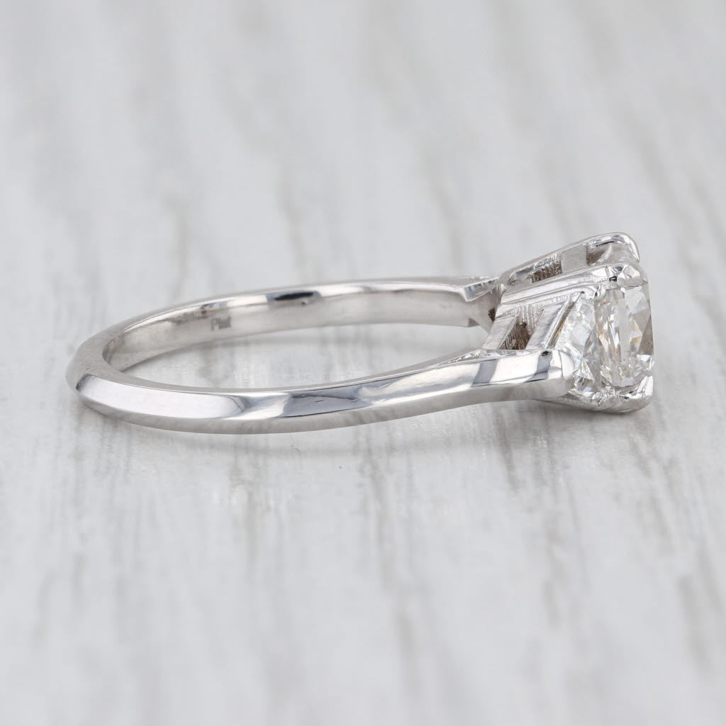 2.13ctw Diamond Engagement Ring Platinum 3-Stone Size 7.75 GIA