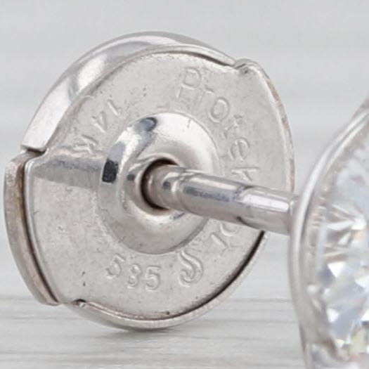 New 2ctw IGI Round Lab Grown Diamond Solitaire Stud Earrings 14k Gold Studs