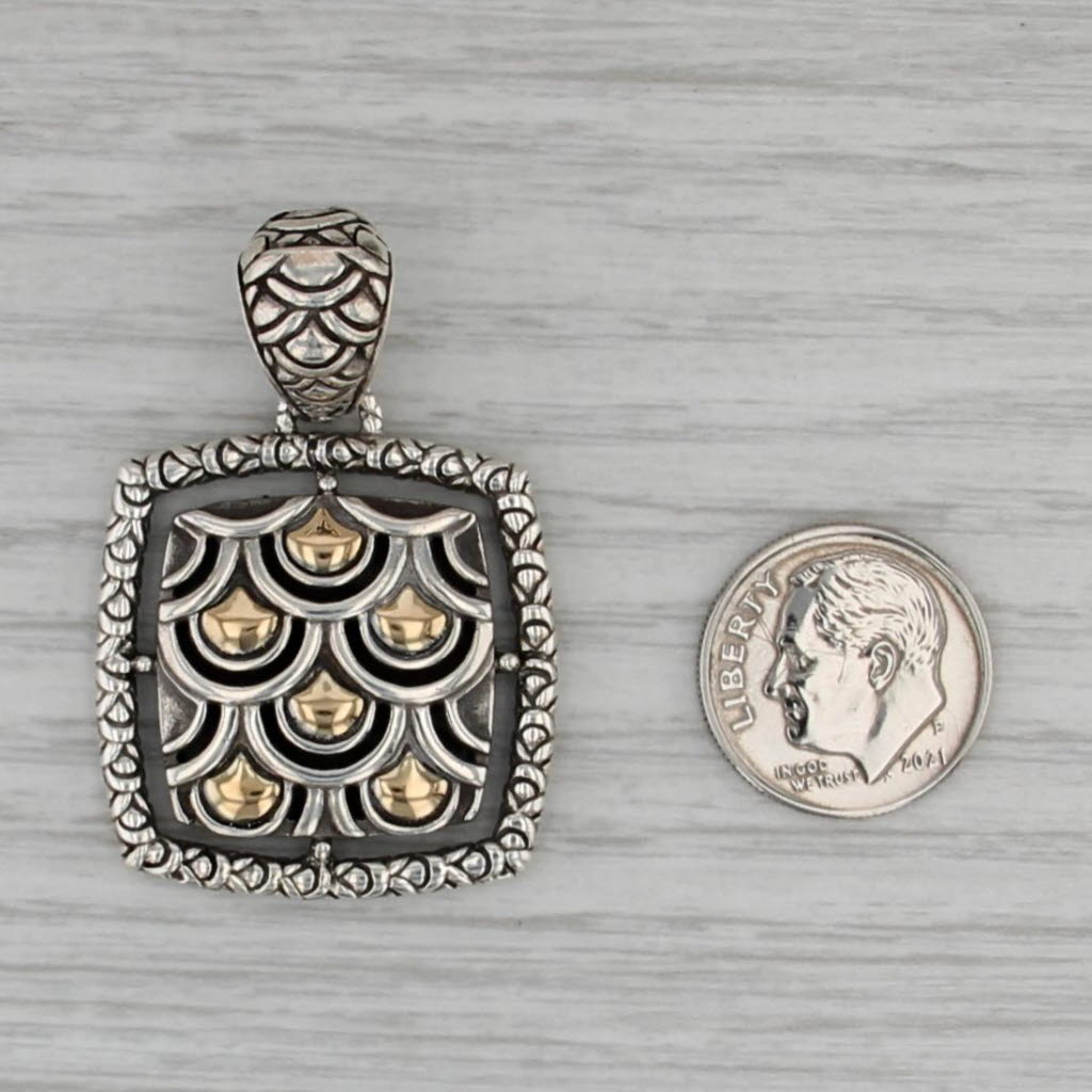 John Hardy Naga Dragon Pendant Sterling Silver 18k Gold