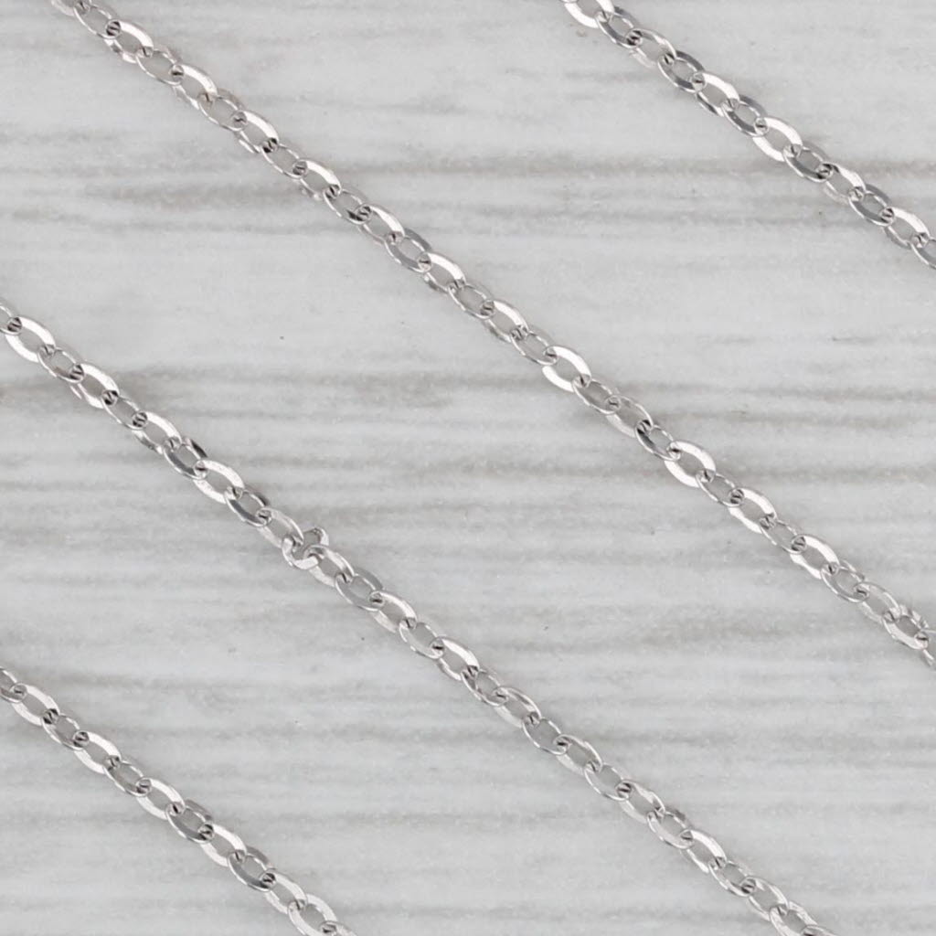 Gray New 0.24ctw Diamond Flower Pendant Necklace 14k White Gold Cable Chain 16"-18"