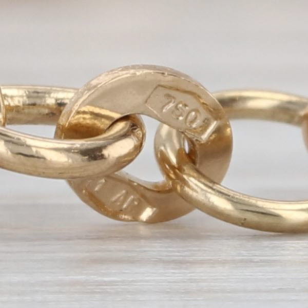 Rolo Cable Chain Bracelet 18k Yellow Gold 6.5" 5.4mm