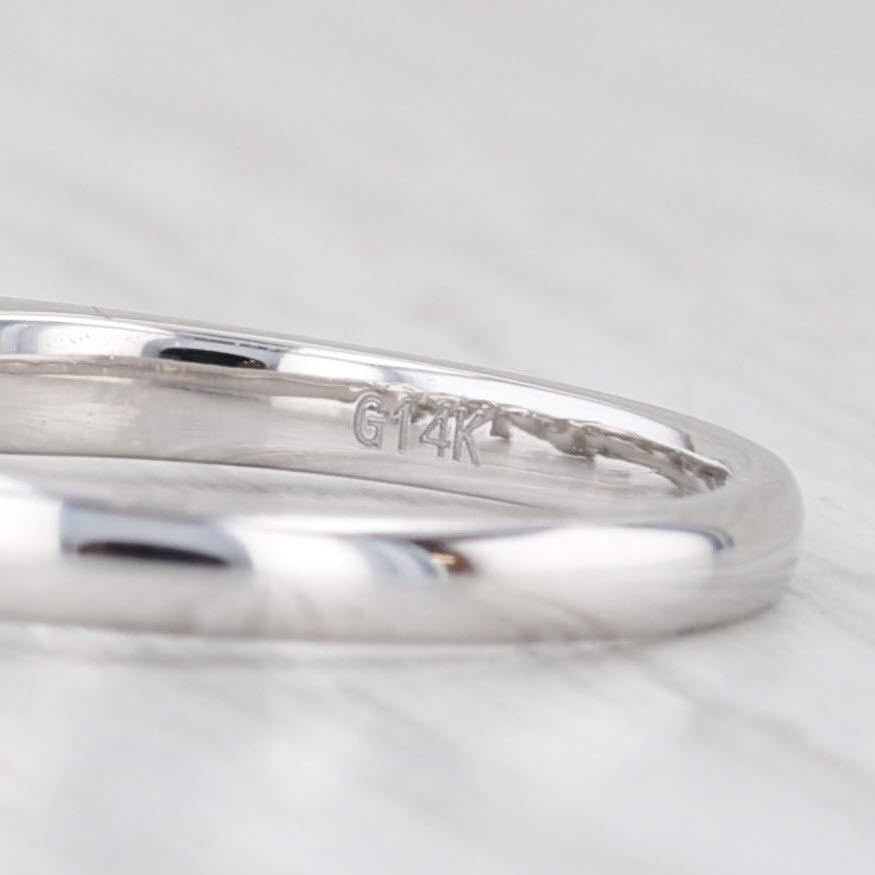 Light Gray New 0.71ctw Diamond Wedding Band 14k White Gold Stackable Anniversary Ring 6.5