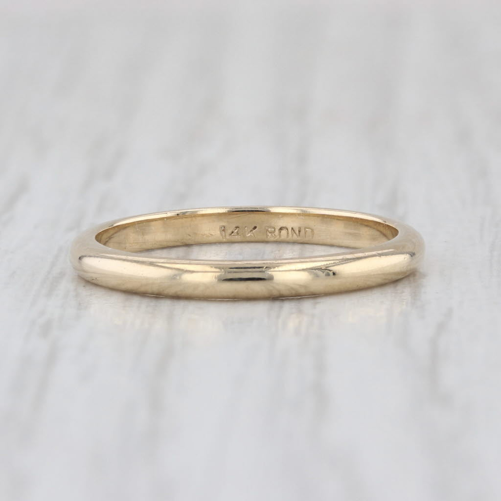 Classic 14k Yellow Gold Wedding Band Size 6 Ring Stackable