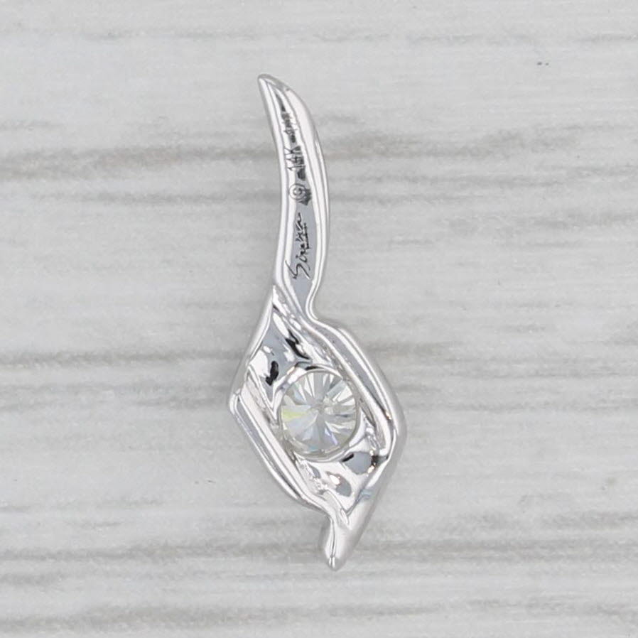 Gray Sirena 0.12ct Diamond Pendant 14k White Gold Small Drop