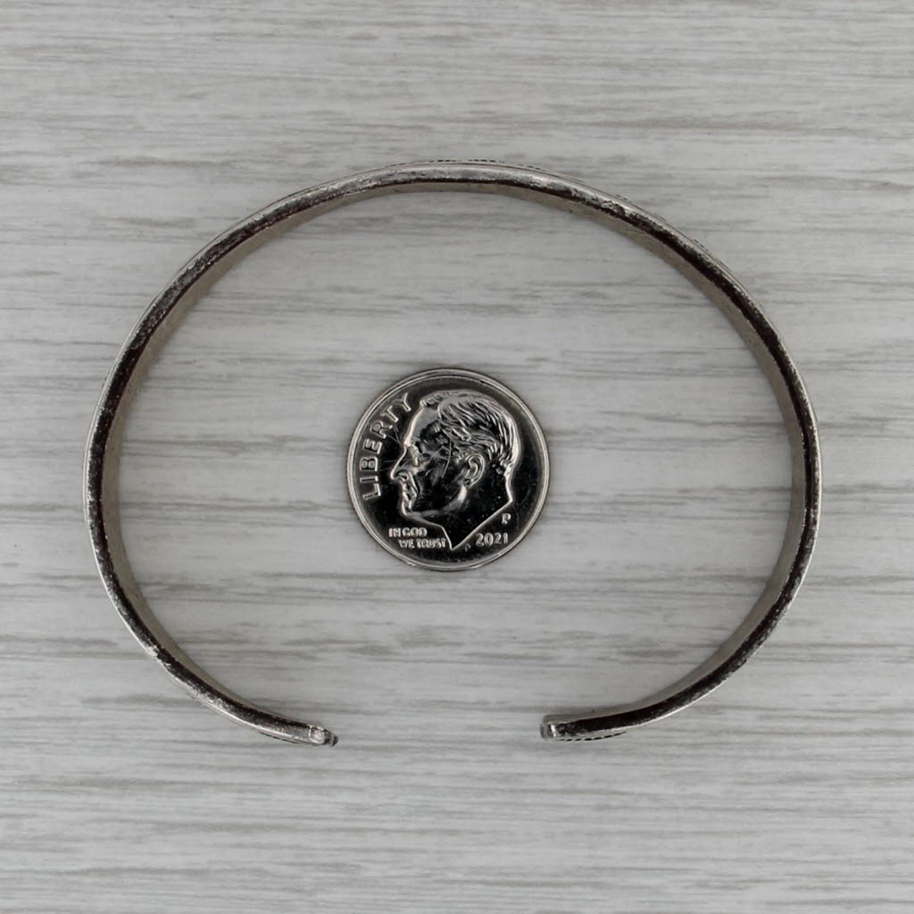 Douglas Etsitty Vintage Navajo Cuff Bracelet Sterling Silver Native American
