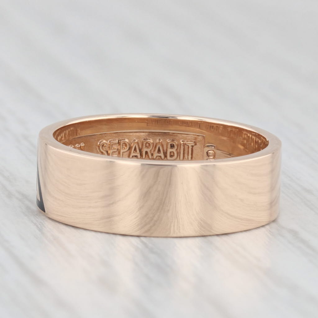 Light Gray 14th Degree Yod Masonic Band 10k Yellow Gold Size 7.5 Scottish Rite Ring