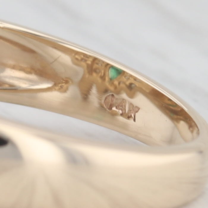 Gray 1.07ctw Marquise Emerald Diamond Ring 14k Yellow Gold Size 7.75