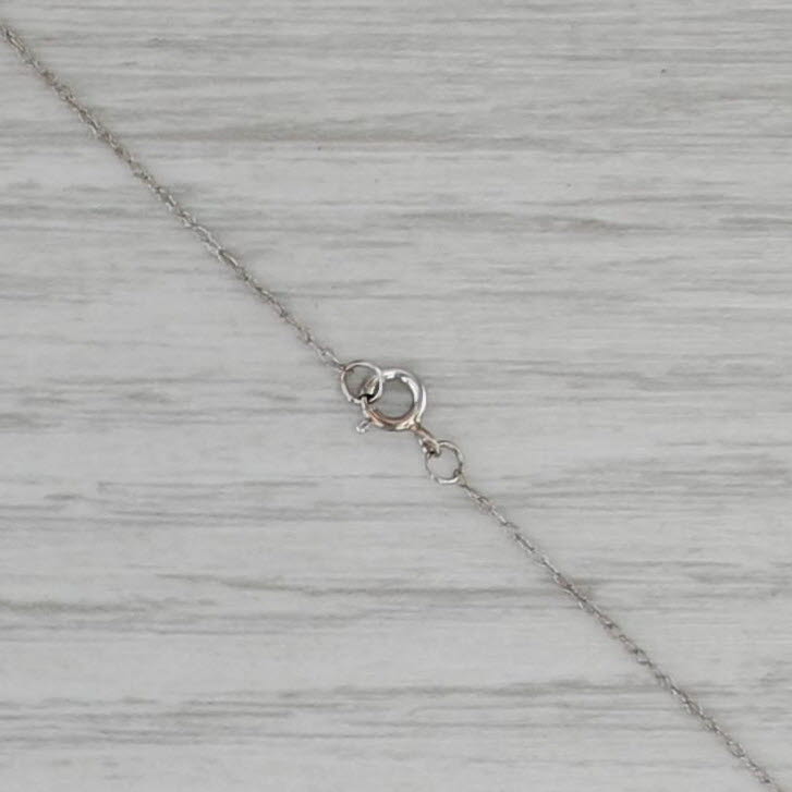 1.12ctw Lab Created Blue Sapphire Diamond Cross Pendant Necklace 18" Rope Chain