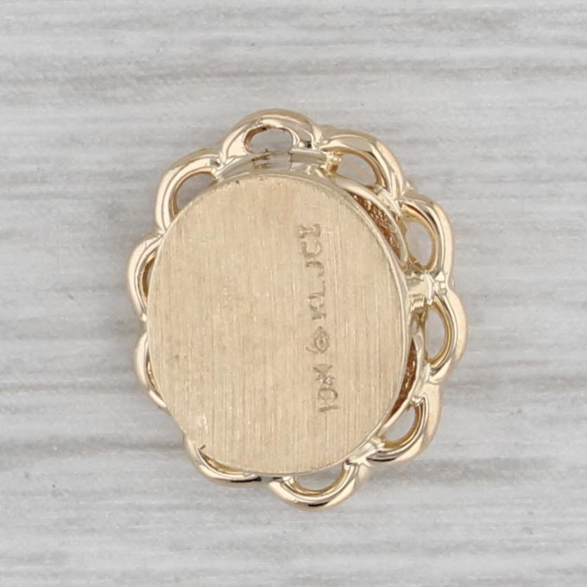 Gray Richard Klein Cameo Slide Bracelet Charm 14k Yellow Gold Vintage Carved Shell