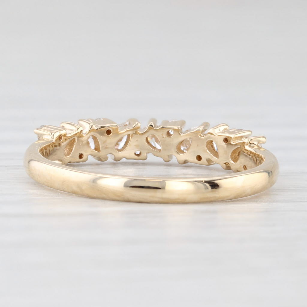 Light Gray New 0.43ctw Diamond Wedding Band 14k Yellow Gold Stackable Anniversary Ring 6.75