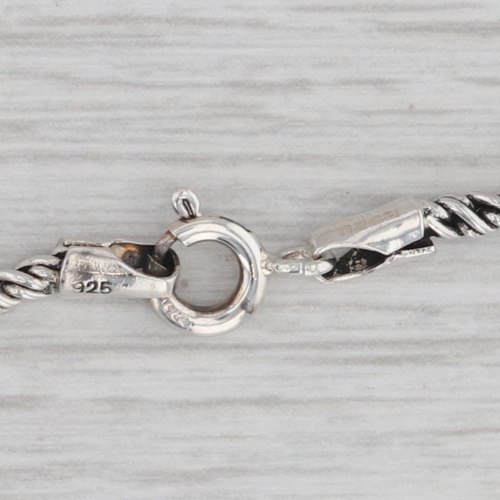 Gray Effy Sapphire Cross Pendant Necklace Sterling Silver 18" Rope Chain