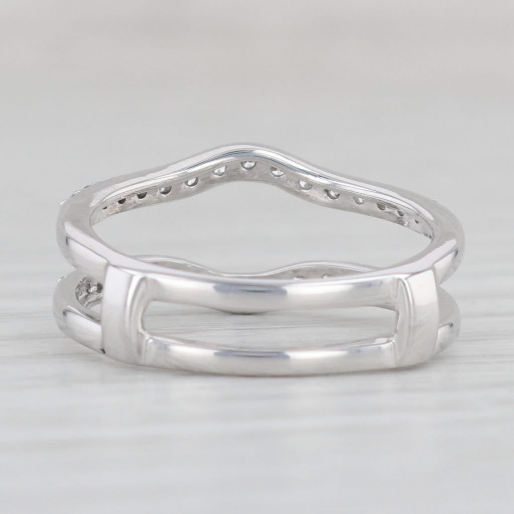 Light Gray 0.48ctw Diamond Ring Jacket Guard 14k White Gold Size 7 Wedding Band