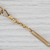 Light Gray Antique Trombone Oval Link Watch Chain 20k Yellow Gold 11": 4.7mm