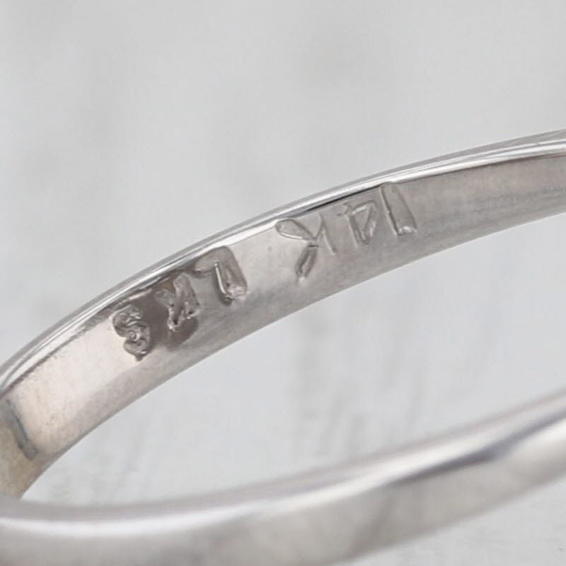 Vintage 0.76tcw Diamond Flower Ring 14k White Gold Size 7.75 Engagement