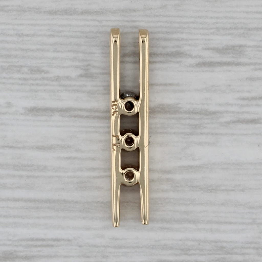 Gray 0.12ctw 3-stone Diamond Pendant 10k Yellow Gold
