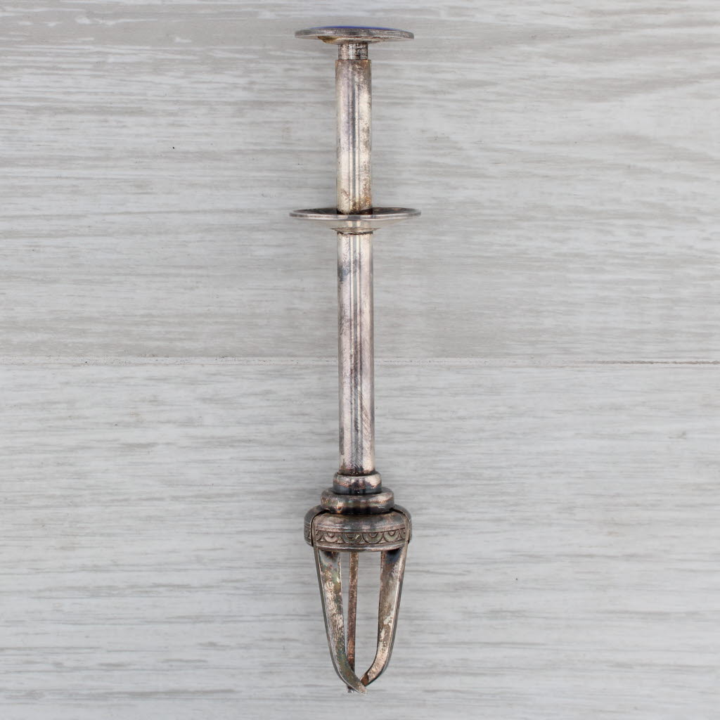 Gray Askel Holmsen Norway Tongs Picker Graber Sugar Ice Silver Plate Enamel Ornate