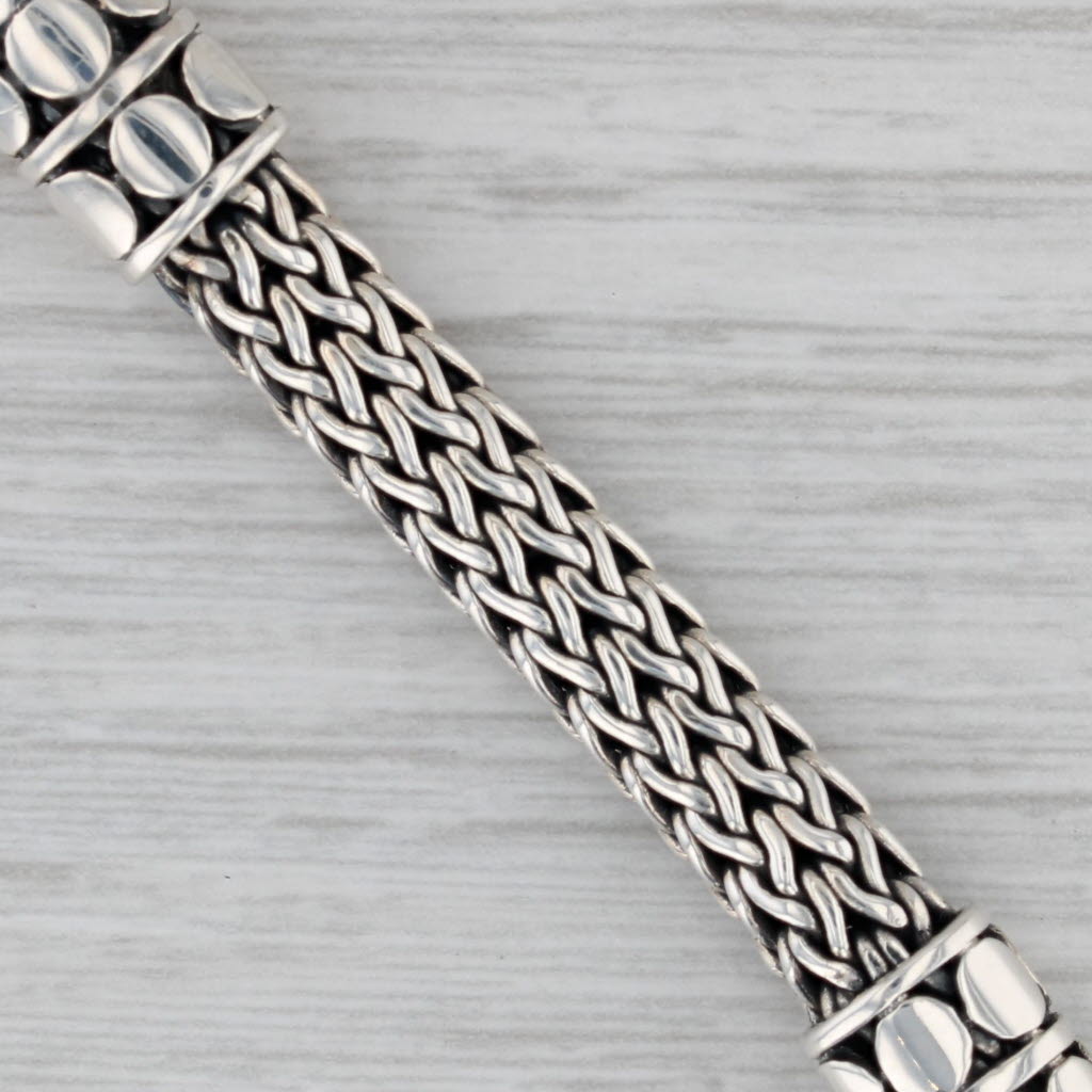 Gray John Hardy 4 Station Dot Bracelet Sterling Silver 7" Snap Clasp
