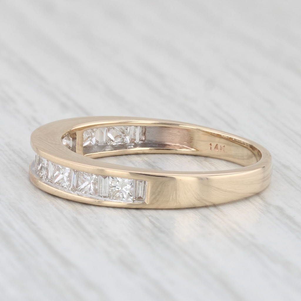 Light Gray 1.05ctw Channel Set Diamond Wedding Band 14k Yellow Gold Size 8.75 Stackable