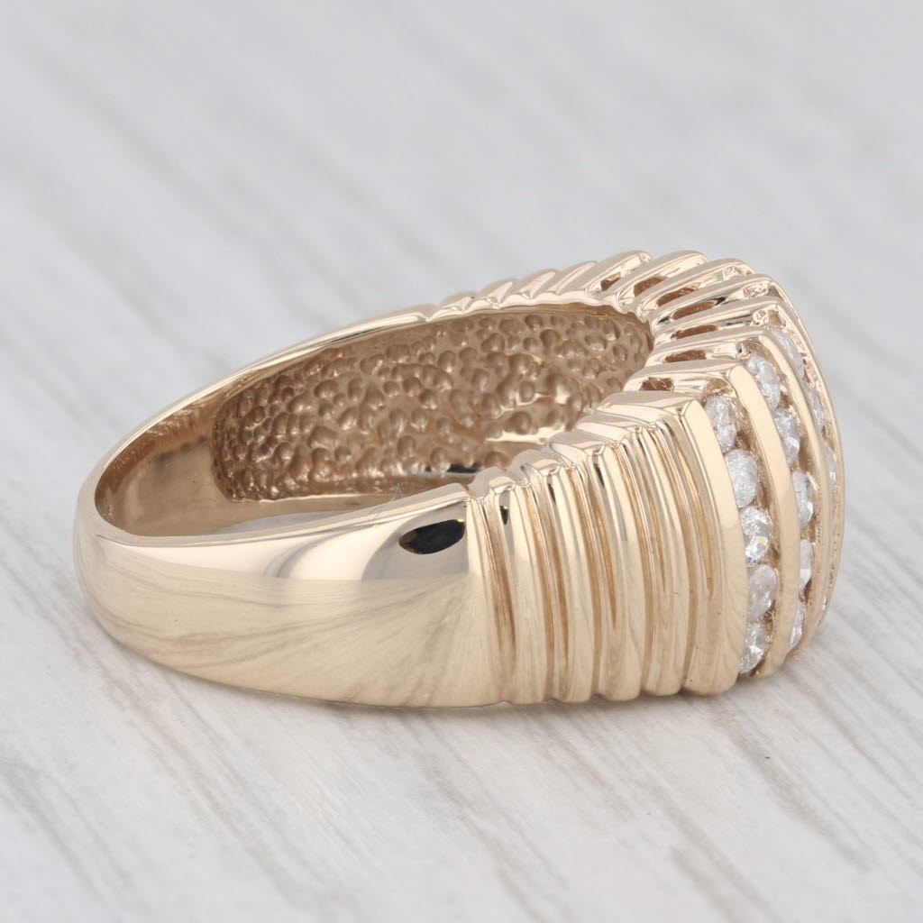 Light Gray 1ctw Diamond Ring 10k Yellow Gold Size 7.25