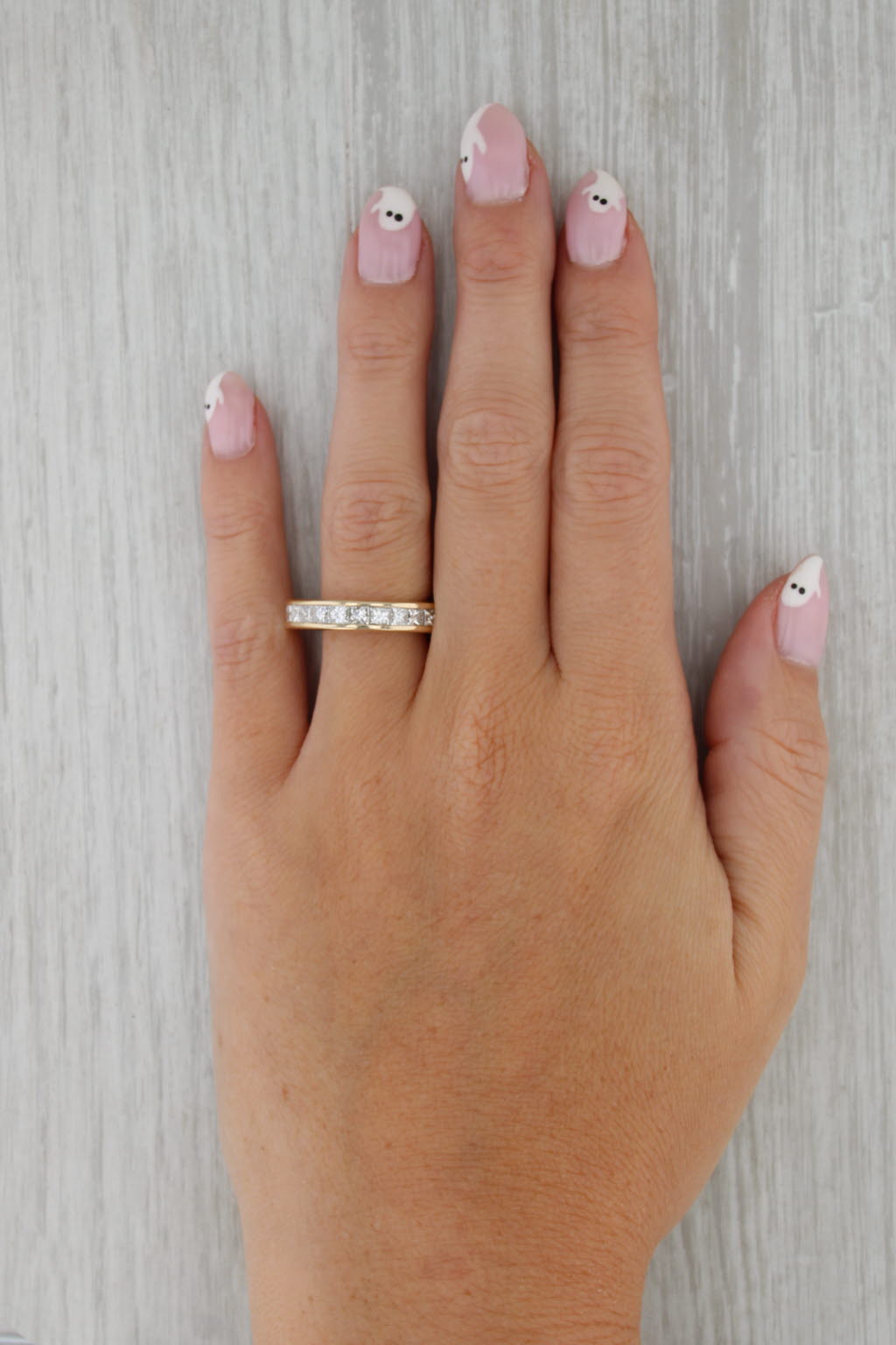 4ctw Diamond Eternity Band 14k Yellow Gold Size 8 Stackable Anniversary Ring