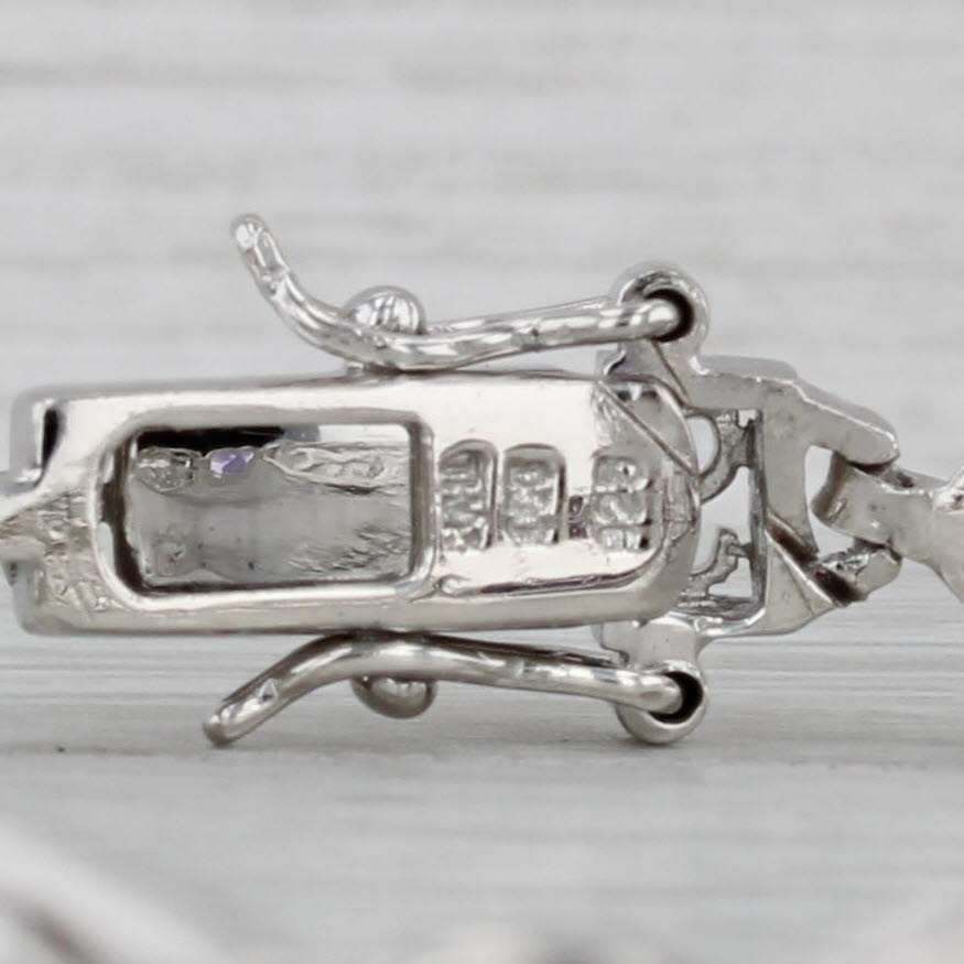 Gray 3.70ctw Purple Lab Created Sapphire Panther Bracelet Sterling Silver 7 1/4"