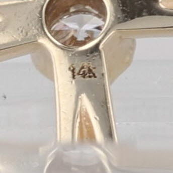 Diamond Solitaire Cross Pendant 14k Yellow Gold Religious Jewelry