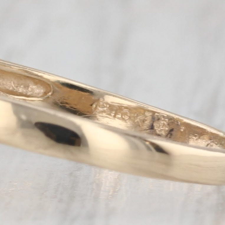0.24ctw Blue Sapphire Diamond Bypass Ring 10k Yellow Gold Size 7.75
