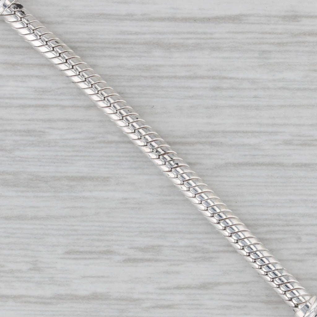Gray Authentic Pandora Signature Pave Clasp Bracelet Sterling Silver 7.1" 590723CZ