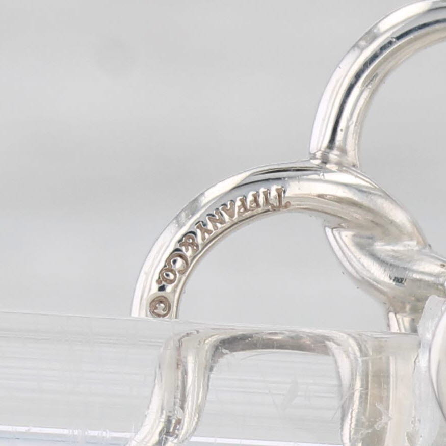 Light Gray Tiffany Elsa Peretti Quadrifoglio Knot Clover Earrings Sterling Silver Box Pouch