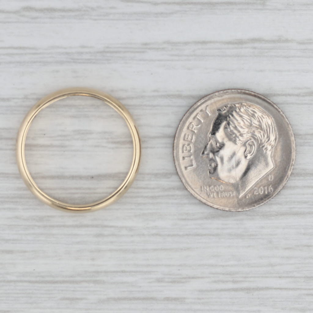 Gray Yellow Gold Women's Wedding Band 14k Yellow Gold Size 5 Ring Stackable