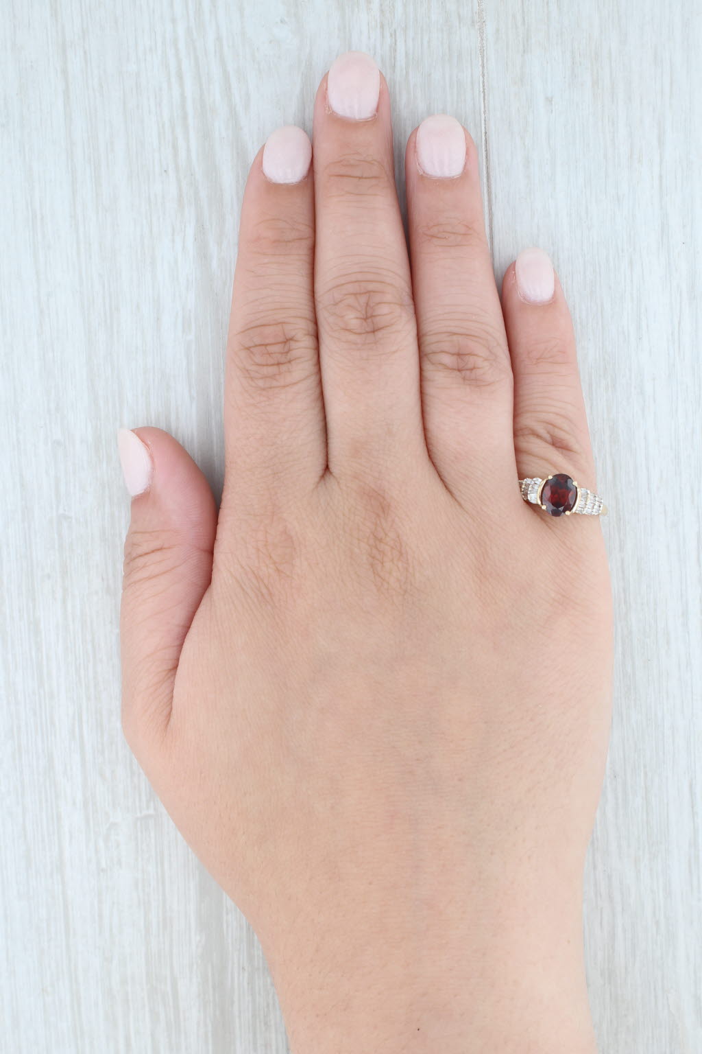 Light Gray 1.90ctw Brown Zircon Diamond Ring 14k Yellow Gold Size 6