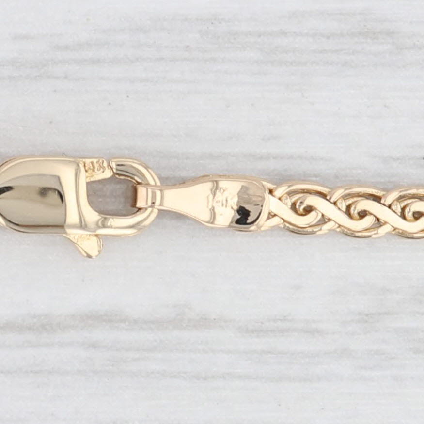 Light Gray 0.65ctw Diamond V Necklace 14k Yellow Gold 16.75" Woven Chain