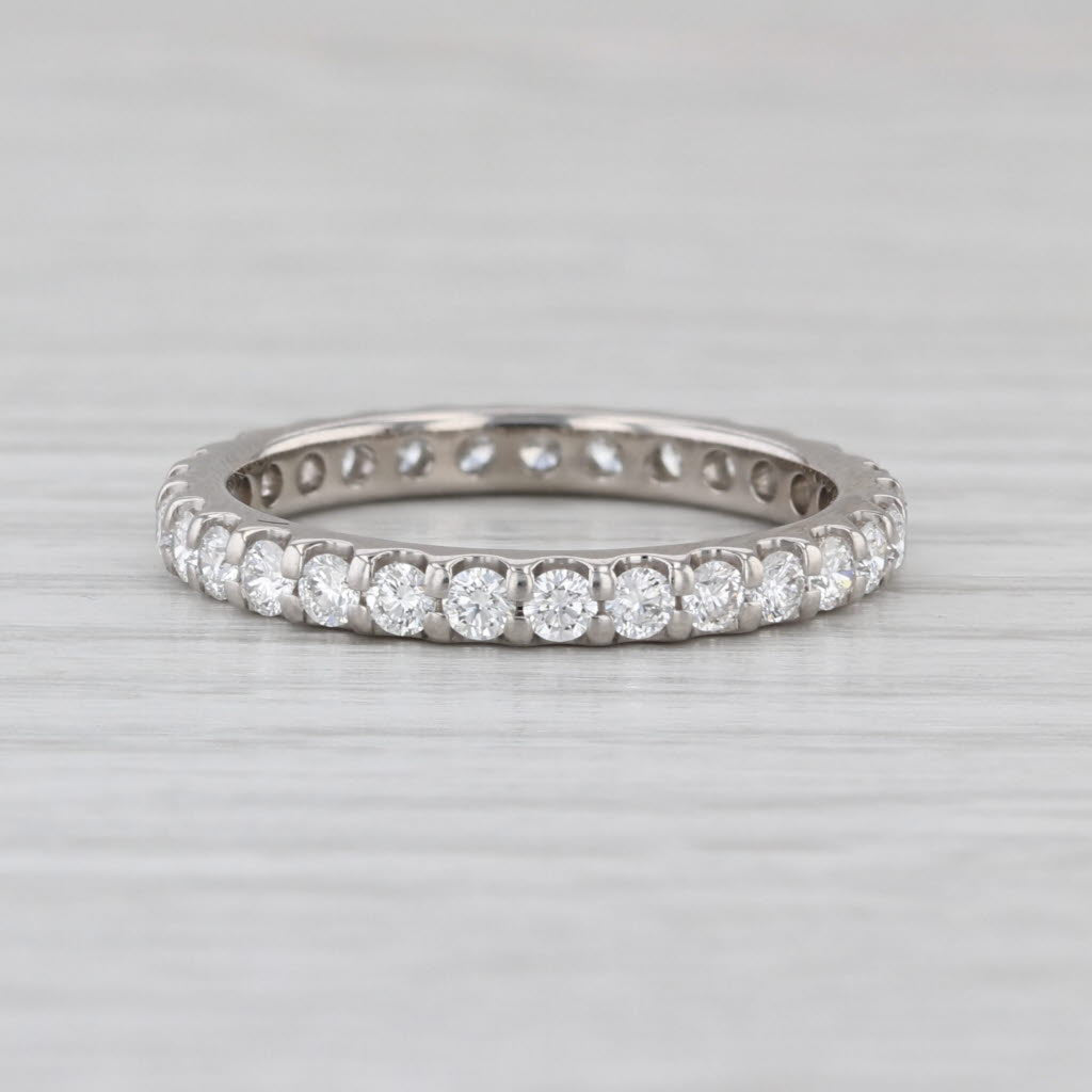 1ctw Diamond Platinum Eternity Band Size 7 Stackable Wedding Anniversary Ring