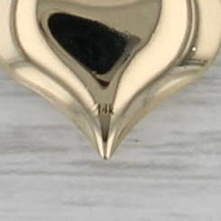 Crosshatch Pattern Puffy Heart Pendant 14k Yellow Gold Small Charm