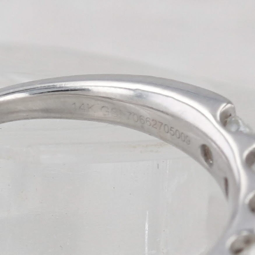 Leo First Light 1.45ctw Diamond Wedding Band Box GSI Sz 7.5 14k White Gold Ring
