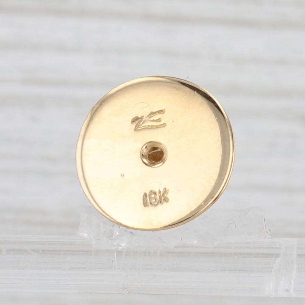 Light Gray Elizabeth Locke Silver Ancient Coin Stud Earrings 18k Yellow Gold Statement